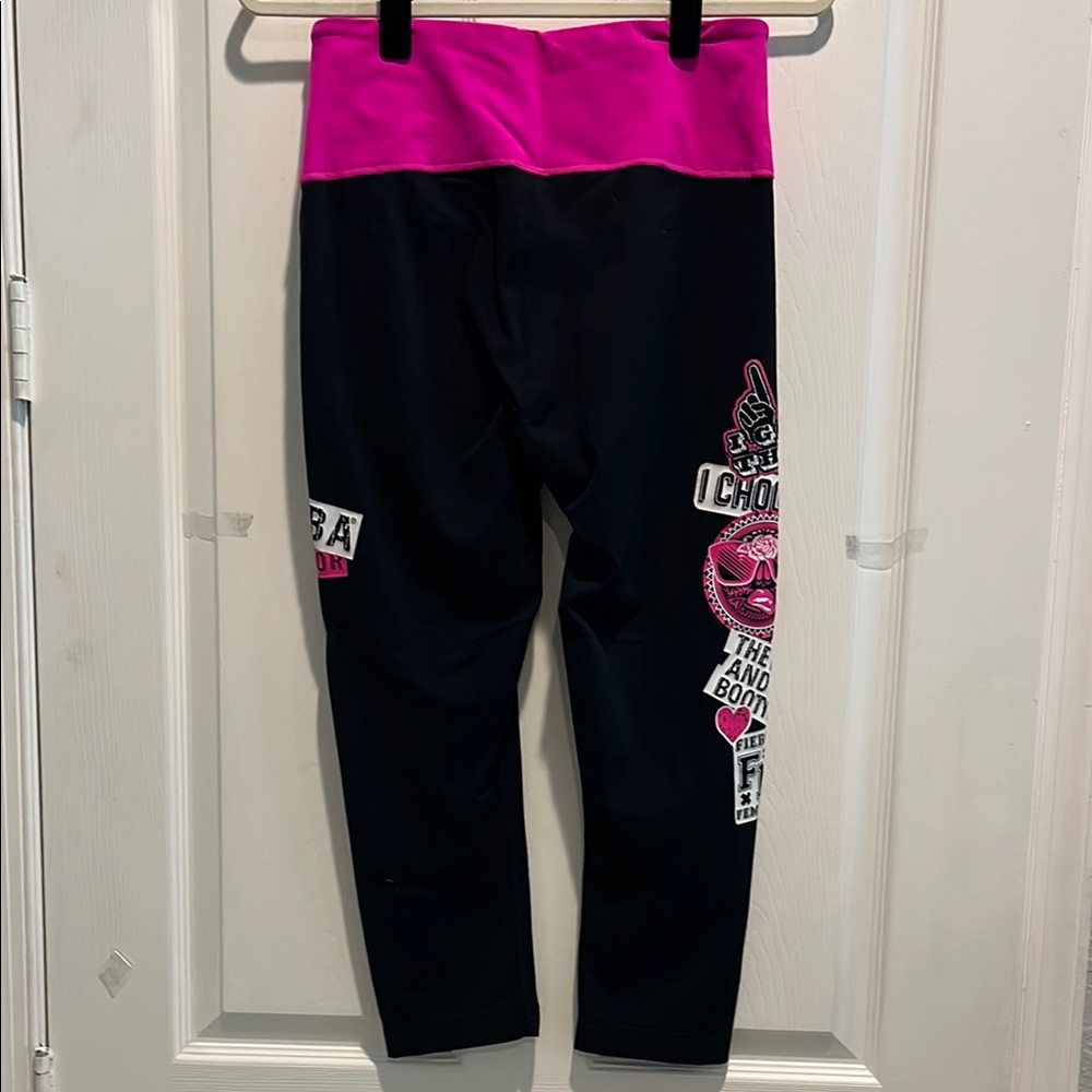 Zumba Black and Pink Leggings - Picture 2 of 6